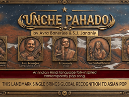Album artwork for "Unche Pahado" featuring artists and contributors in a decorative frame