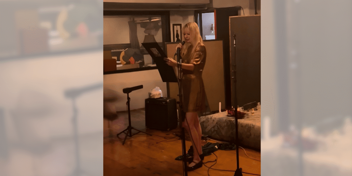 Eugenia Kuzmina reading poetry from her upcoming book "ILY" at Agape Lodge in Los Angeles, October 2025.